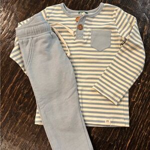3t Striped Blue and White Toddler Outfit